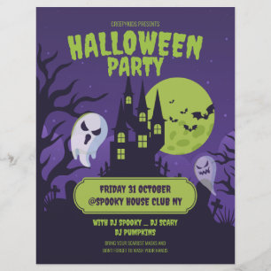 Halloween kostymfest inbjudan Halloweenfest Reklamblad