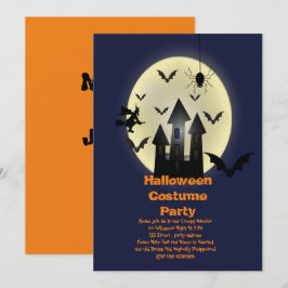 Halloween Kostymfest Inbjudan, Kuslig Design Inbjudningar