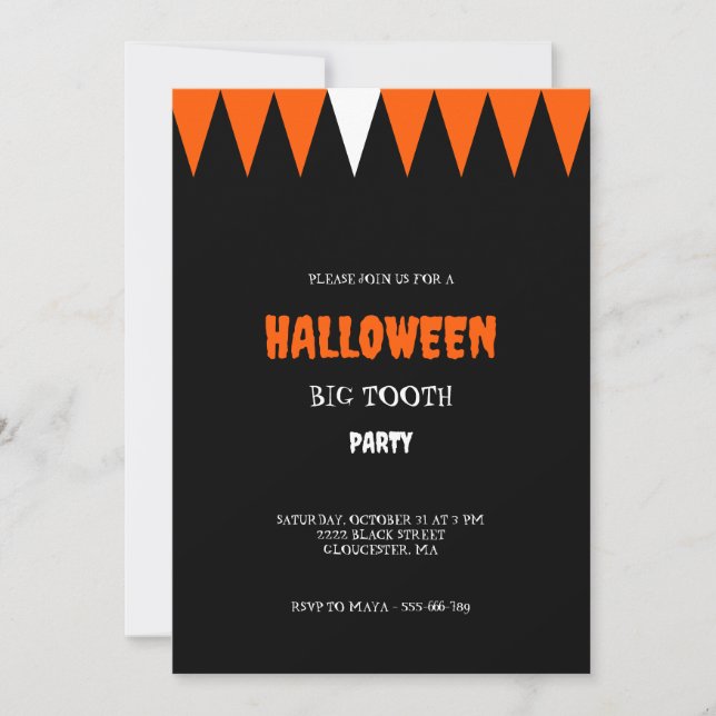 Halloween Kostymfest Inbjudningar (Framsida)