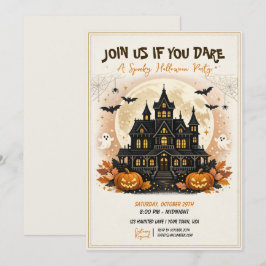 Halloween-kostymfest med spöken inbjudningar