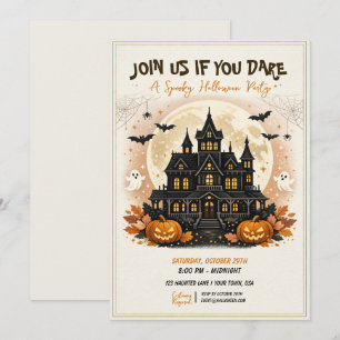 Halloween-kostymfest med spöken inbjudningar
