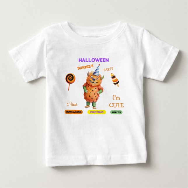 Halloween Kostymfest Monster skrämmande kul Dans T Shirt (Framsida)