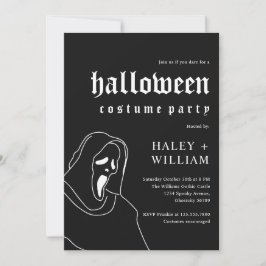 Halloween Kostymfest Skräckinjagande Dödens Skörde Inbjudningar