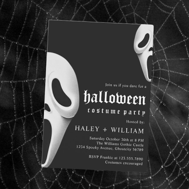 Halloween Kostymfest Spöklik Kuslig Spöktema Inbjudningar (Skapare uppladdad)