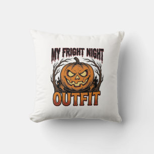 Halloween Kostymskjorta Spöklik Pumpa Outfit_1 Kudde