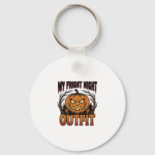 Halloween Kostymskjorta Spöklik Pumpa Outfit_1 Nyckelring
