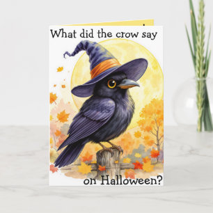 "Halloween Kråka" Barns joke Halloween Kort
