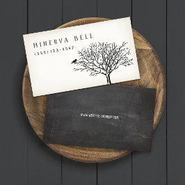 Halloween Kråka på Träd Telefonkort Visitkort