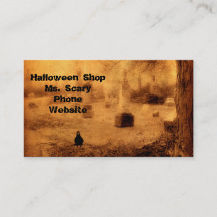 Halloween-Kråka Visitkort