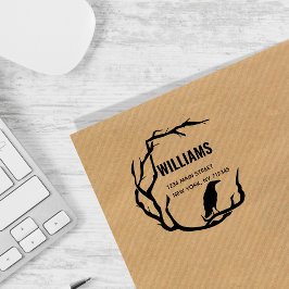 halloween kråka Wandefrage returadress namn Självfärgande Stämpel