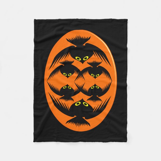 Halloween Kråkas Fleece Blanket (Framsidan)