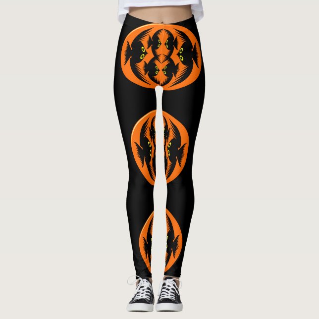 Halloween Kråkas Leggings (Framsida)