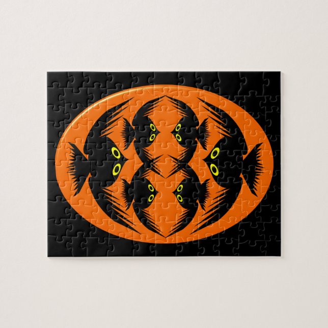 Halloween Kråkas Puzzle Pussel (Horisontell)