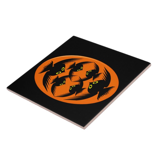 Halloween Kråkas Tile Kakelplatta (Sidan)