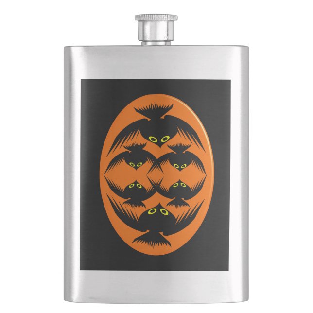 Halloween-Kråkor Flasks Fickplunta (Framsidan)