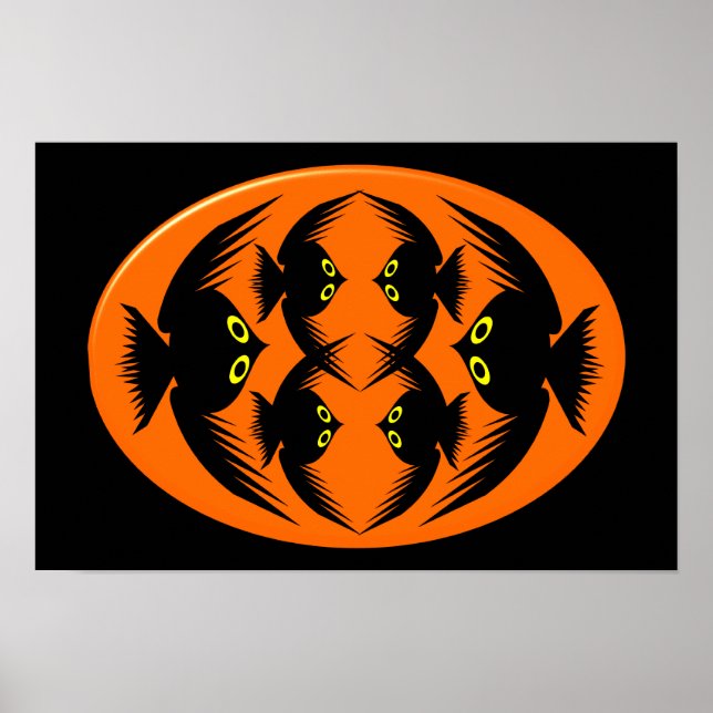 Halloween-kråkplansch Poster (Framsidan)