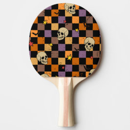 Halloween kranier och fladdermöss pingisracket
