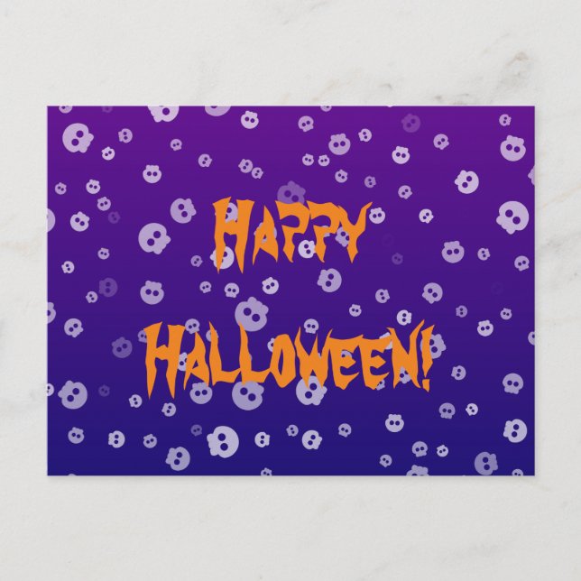 Halloween-kranier Vykort (Framsida)