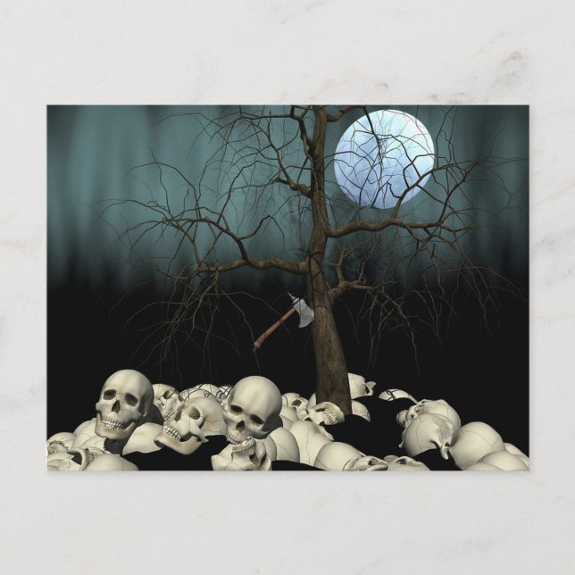 Halloween-kranier Vykort (Framsida)