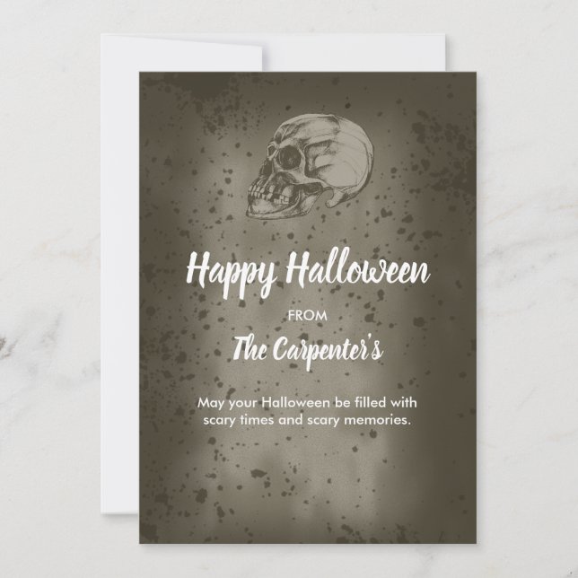 Halloween-kraniet Inbjudningar (Framsida)