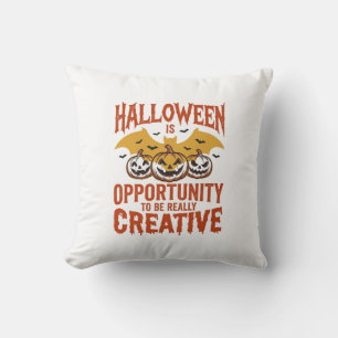 Halloween Kreativ Pumpa Fladdermus Vintage Vektor  Kudde