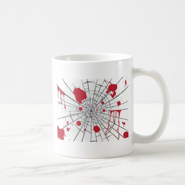 halloween krossat glas kaffemugg (Höger)