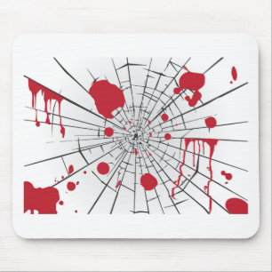 halloween krossat glas musmatta