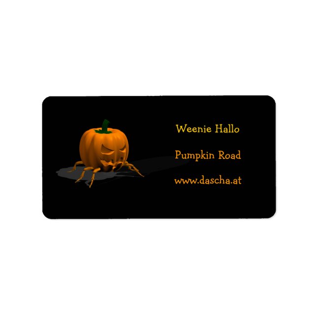 Halloween Kryp Adressetikett (Framsidan)