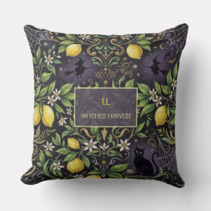 Halloween kudde Gothic Botanical Citron