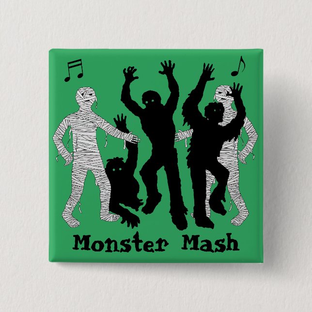 Halloween Kul Monster Mash Dansfest Knapp (Framsida)