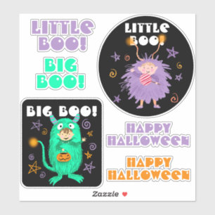 Halloween kul söt boo karaktär klistermärken