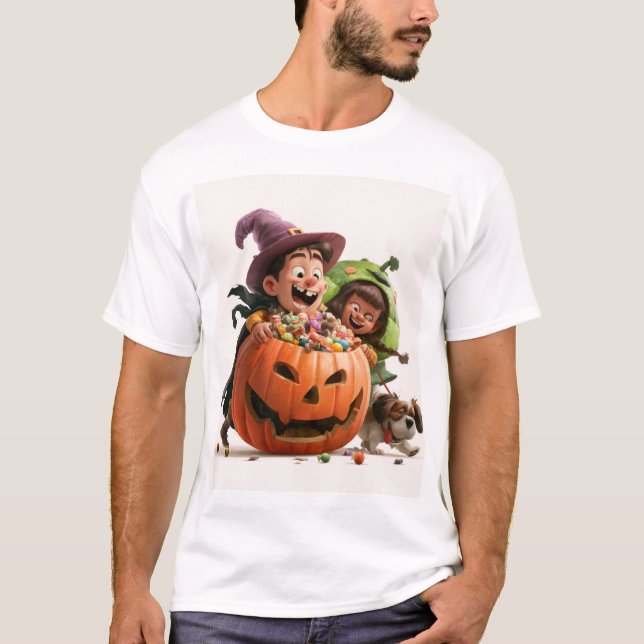 Halloween Kul T Shirt (Framsida)