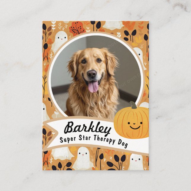 Halloween Kul Terapi Djur Byteskort Visitkort (Framsida)