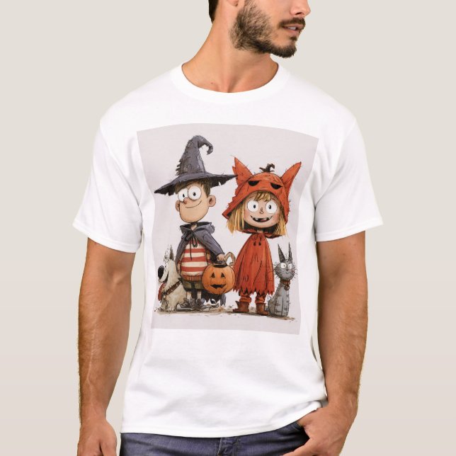 Halloween Kul v2 T Shirt (Framsida)
