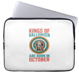 Halloween-kungar Oktober Födelsedag Vintage T-shir Laptop Fodral