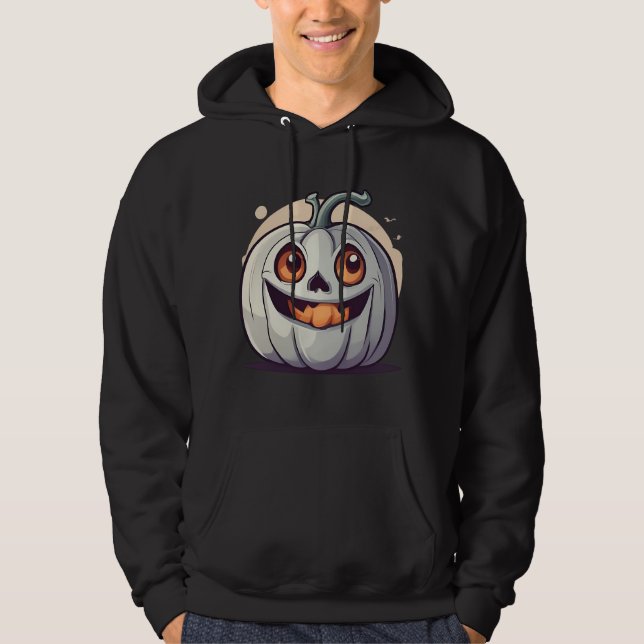 Halloween Kürbis Geist Hoodie (Framsida)