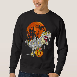 Halloween Kuslig Dinosaurie Skelett 9 Lång Ärmad Tröja