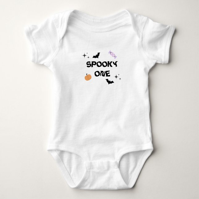 Halloween Kuslig Ettårs Födelsedag  T Shirt (Framsida)