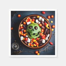 Halloween Kuslig Godis Skål Pappersservett