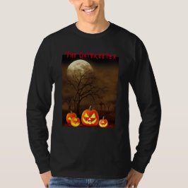 Halloween Kuslig Graveyard Pumpa Portvakt T-Shirt
