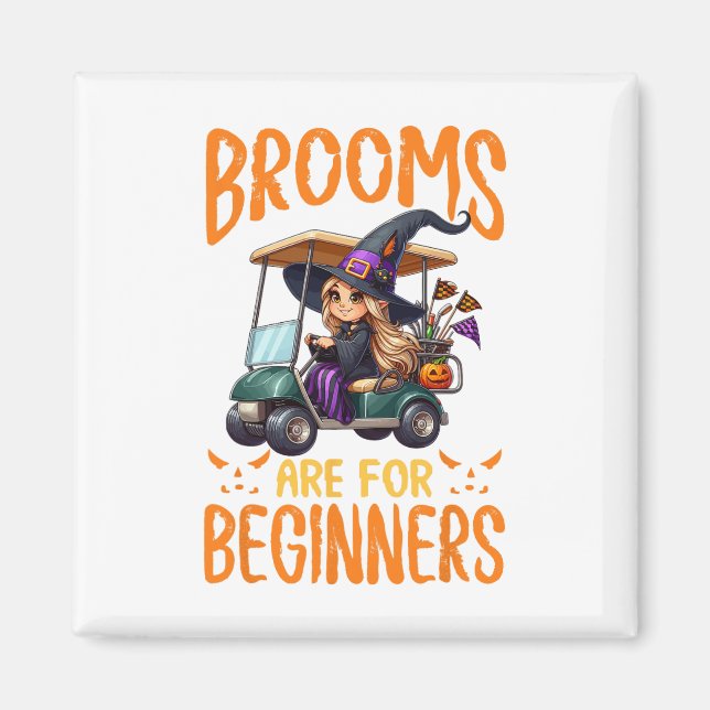 Halloween Kuslig Häxig Golfkärra Magnet (Framsidan)