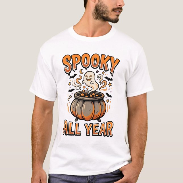 Halloween Kuslig Hela Året T Shirt (Framsida)