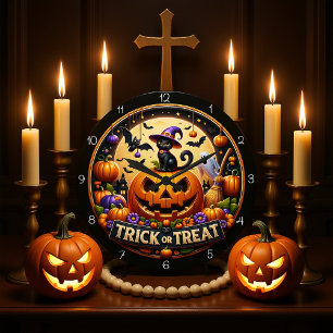 Halloween Kuslig Klocka