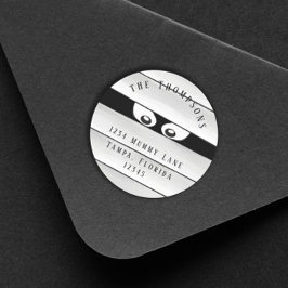 Halloween Kuslig Krypande Mummy Bus eller Godis Kl Runt Klistermärke