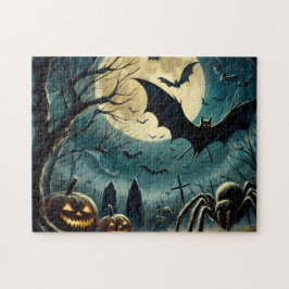 Halloween Kuslig Kyrkogård – 252‑delars Pussel