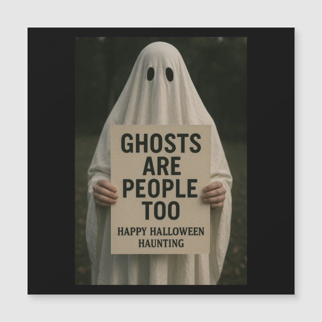 Halloween Kuslig Magnetkort - Spökfolk (Framsida)