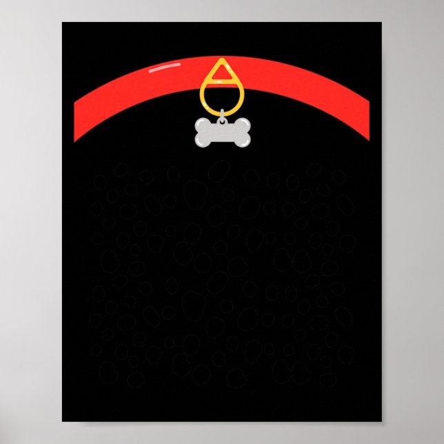 Halloween Kuslig Paw Print Krage Ben Tag - Poster (Framsidan)