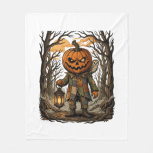Halloween Kuslig Pumpa Fågelskrämma Lykta Uggla Ha Fleecefilt