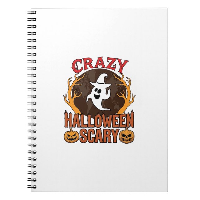 Halloween Kuslig Pumpa Retro Graverad Textur_1 Anteckningsbok (Framsidan)