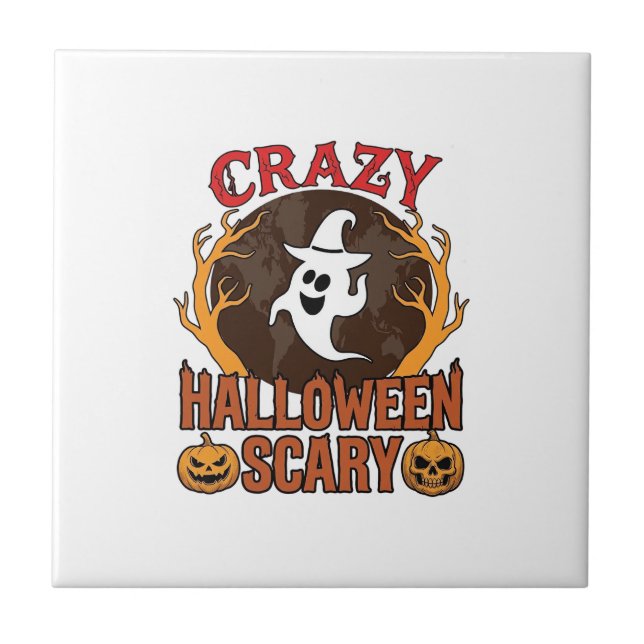 Halloween Kuslig Pumpa Retro Graverad Textur_1 Kakelplatta (Framsidan)